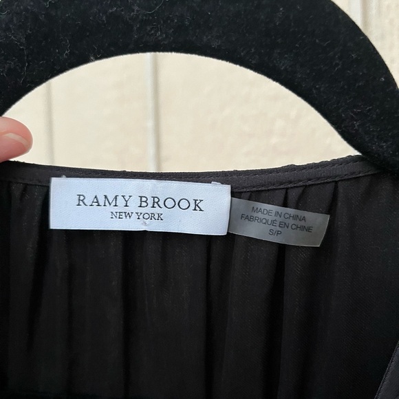 Ramy Brook Lux Twill Kora Sleeveless Mini Dress in Black Size S - Picture 5 of 8